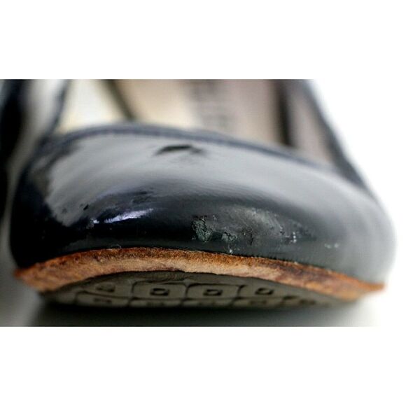 Tsubo DARK GRAY PATENT LEATHER FLAT BALLET SLIP ON SHOES Sz 7 US/38 - Picture 8 of 12